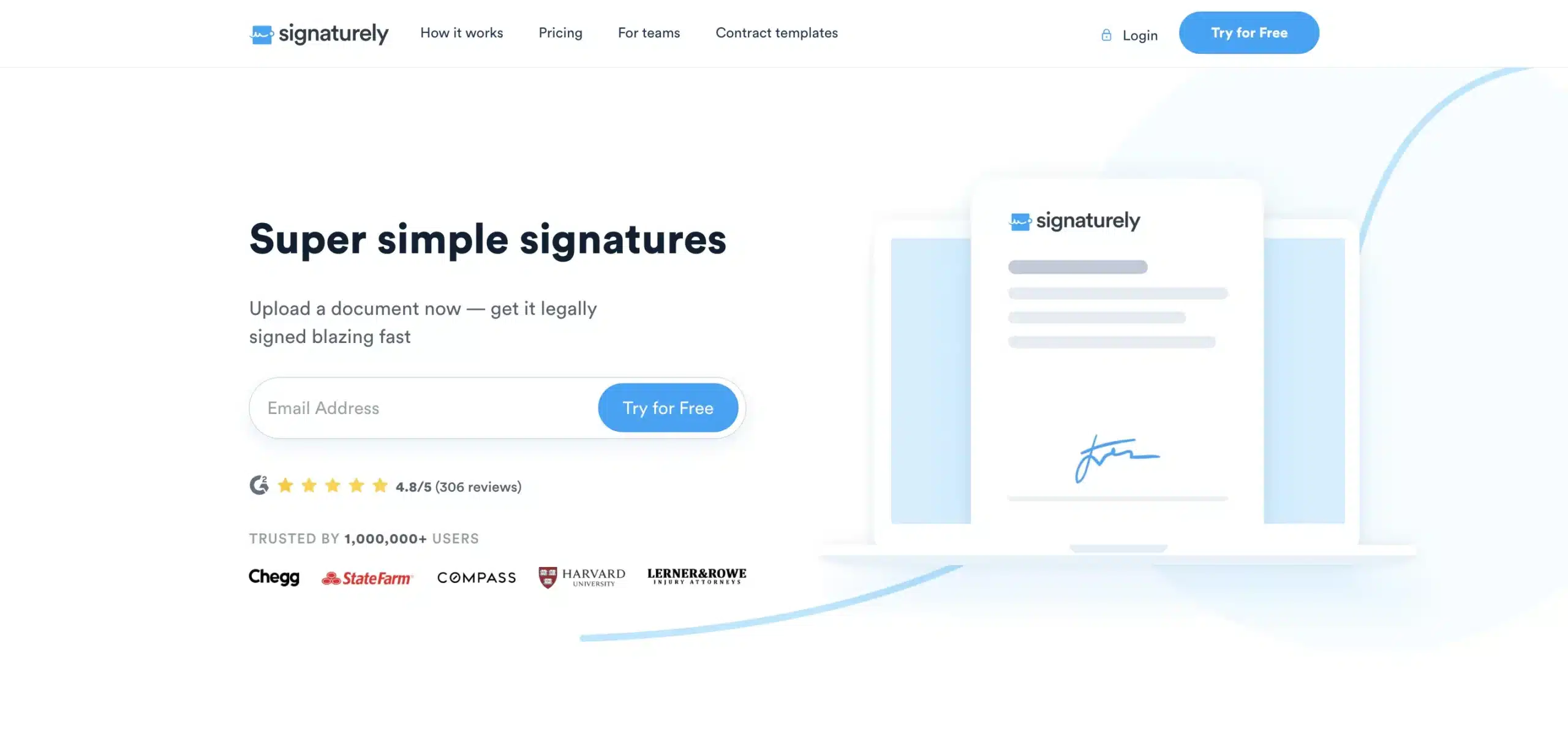 Aplikasi tanda tangan Signaturely