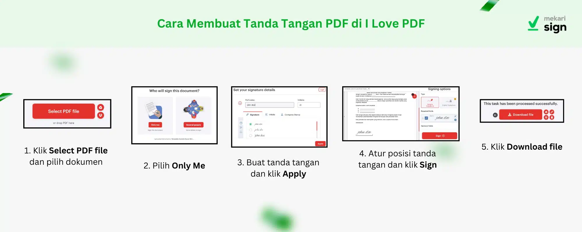 cara membuat tanda tangan di I love pdf.