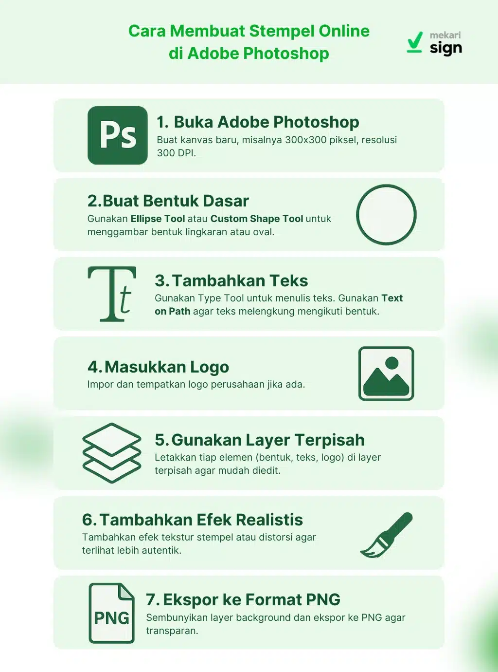 Infografis Cara Membuat Stempel Online di Adobe Photoshop