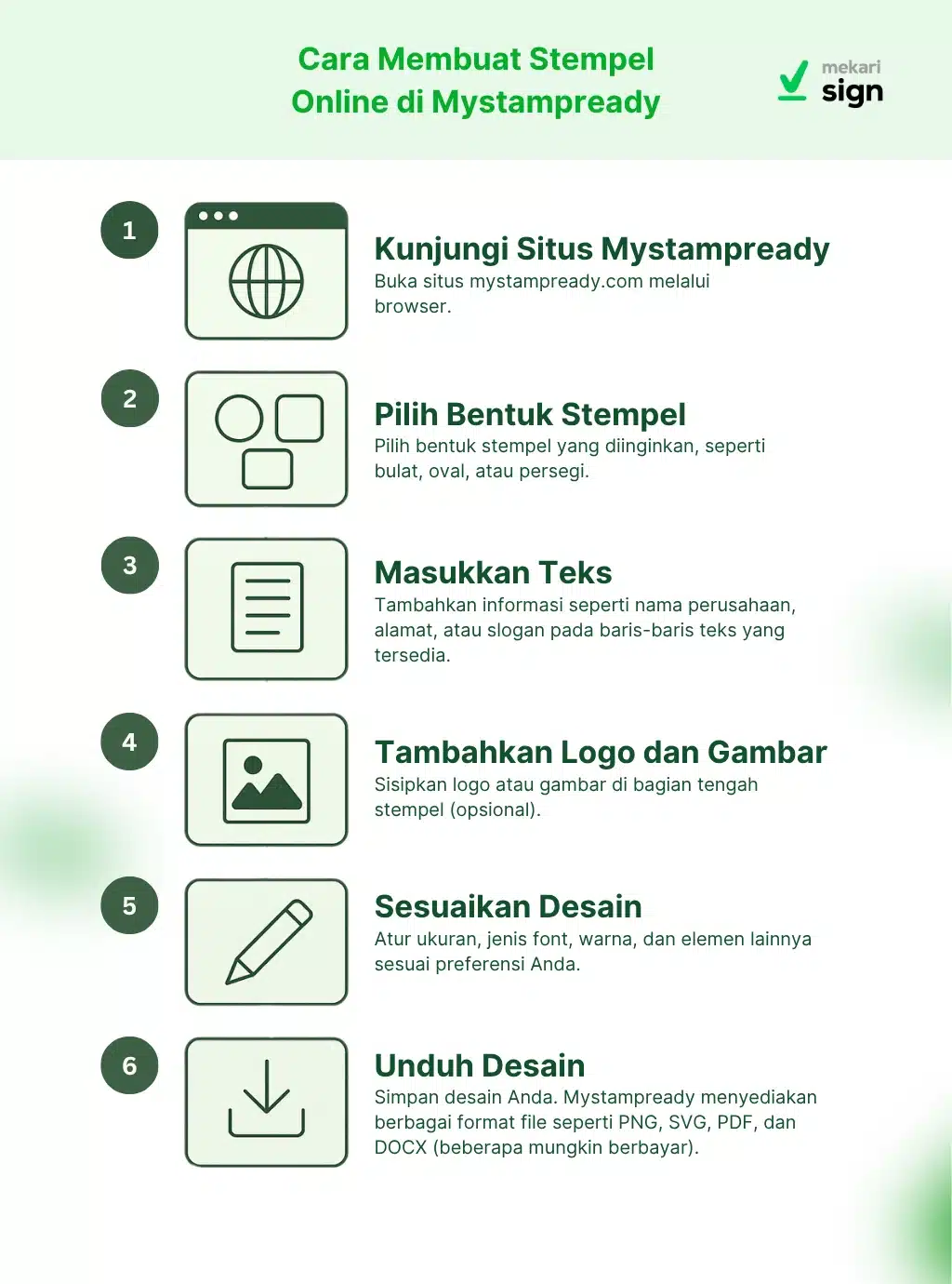 Infografis Cara Membuat Stempel Online di Mystampready