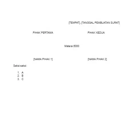 Contoh Surat Gadai Mobil Masih Kredit bagian 2