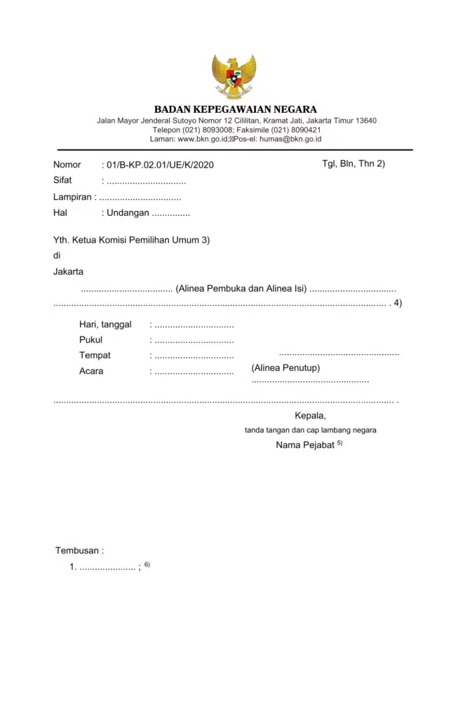 Contoh Surat Undangan Resmi Kementerian Eksternal