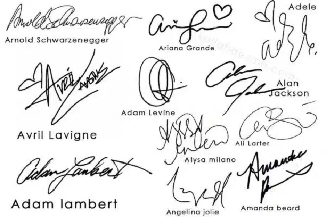 Contoh Tanda Tangan Huruf A