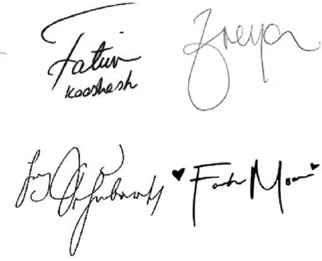 Contoh Tanda Tangan Huruf F
