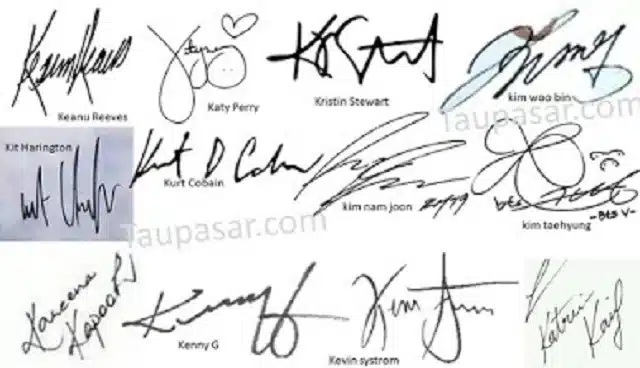 Contoh Tanda Tangan Huruf K