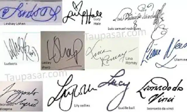 Contoh Tanda Tangan Huruf L