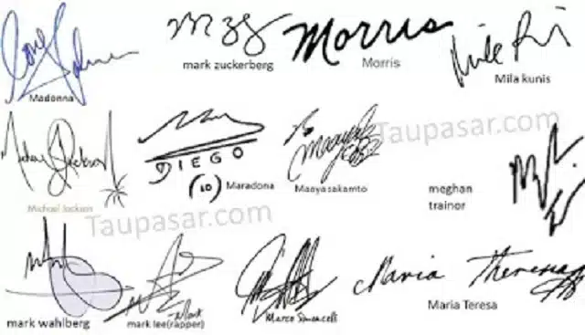 Contoh Tanda Tangan Huruf M