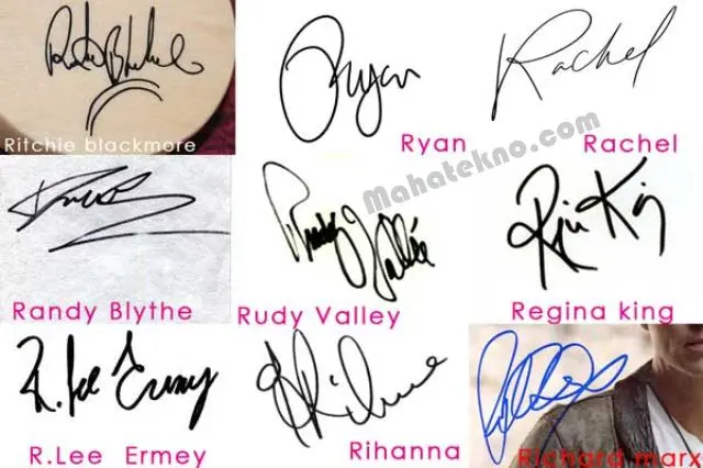 Contoh Tanda Tangan Huruf R