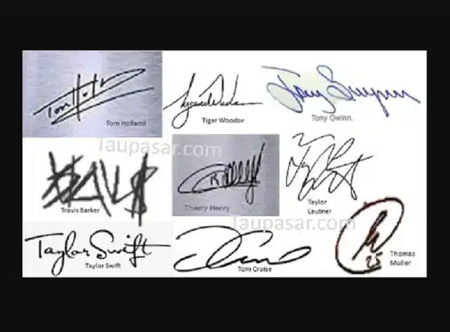 Contoh Tanda Tangan Huruf T