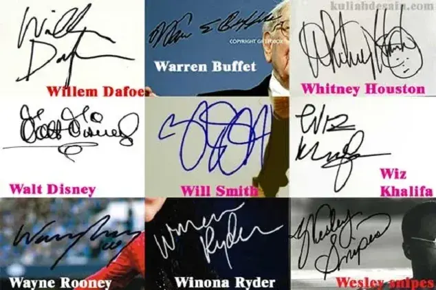Contoh Tanda Tangan Huruf W