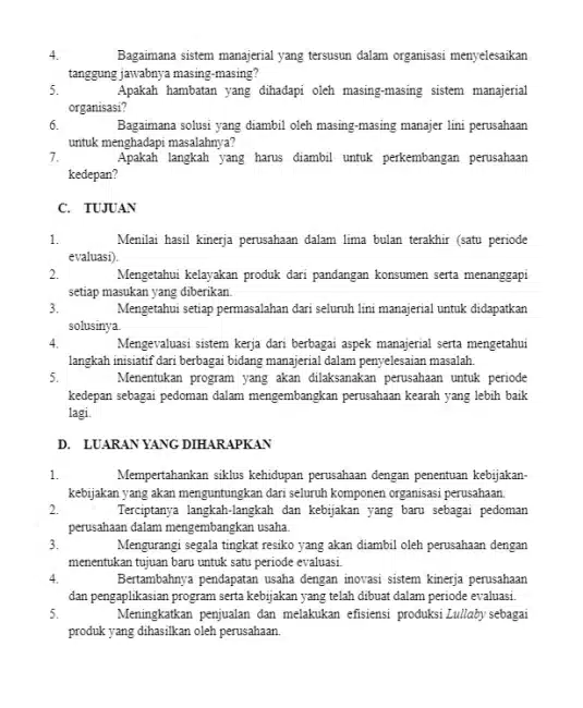 Contoh Laporan Bisnis Bagian 2