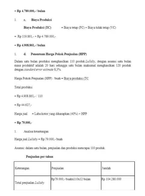 Contoh Laporan Bisnis Bagian 9