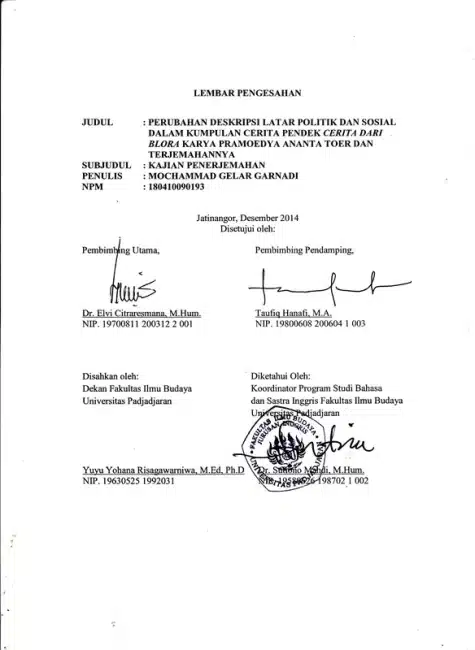 Lembar Pengesahan Sederhana 3