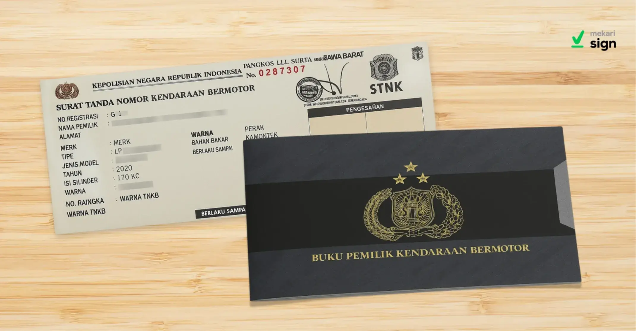 Ilustrasi STNK dan BPKB