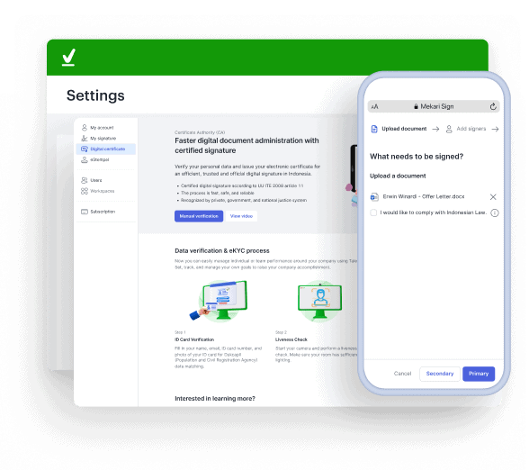 Keuntungan tanda tangan elektronik: sah secara hukum