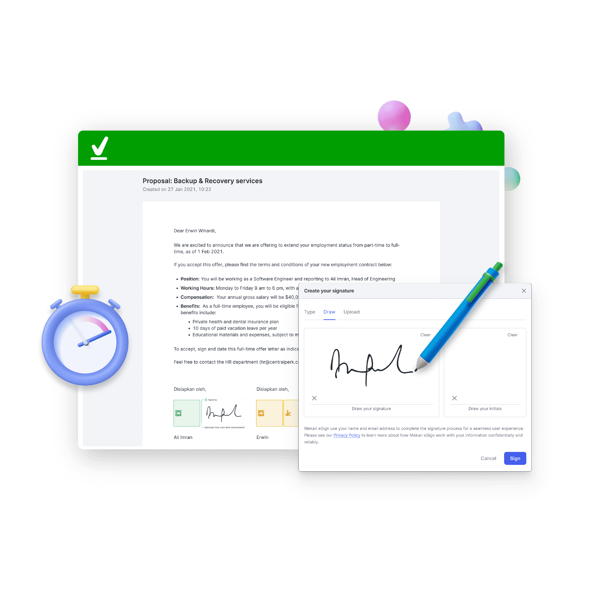 tanda tangan elektronik