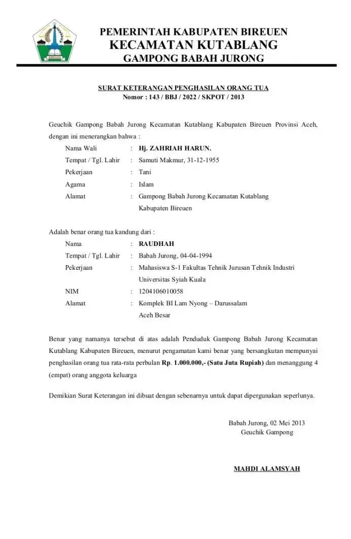 Contoh SKP Orang Tua 3