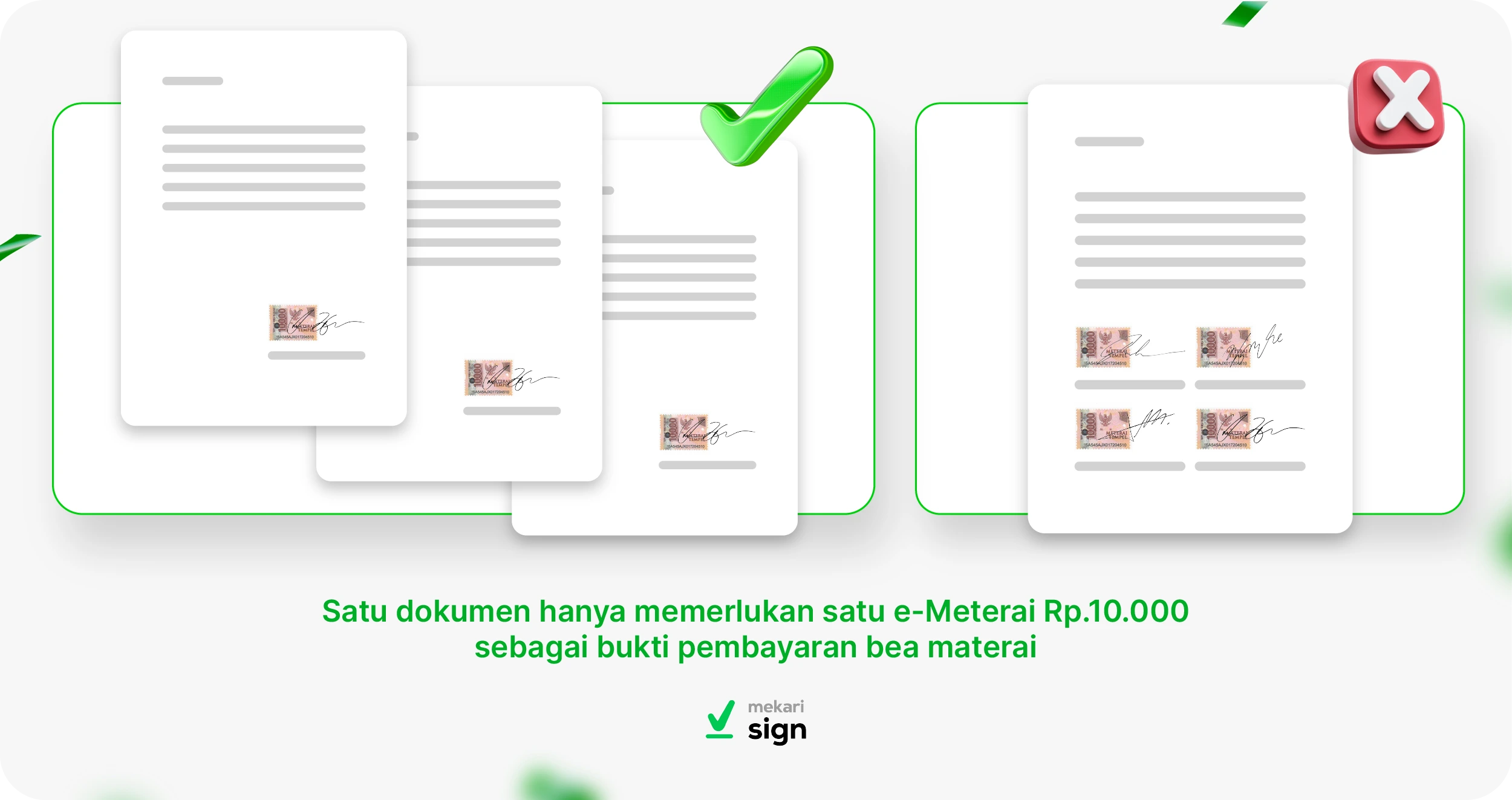 infografis satu meterai satu dokumen & banyak meterai satu dokumen