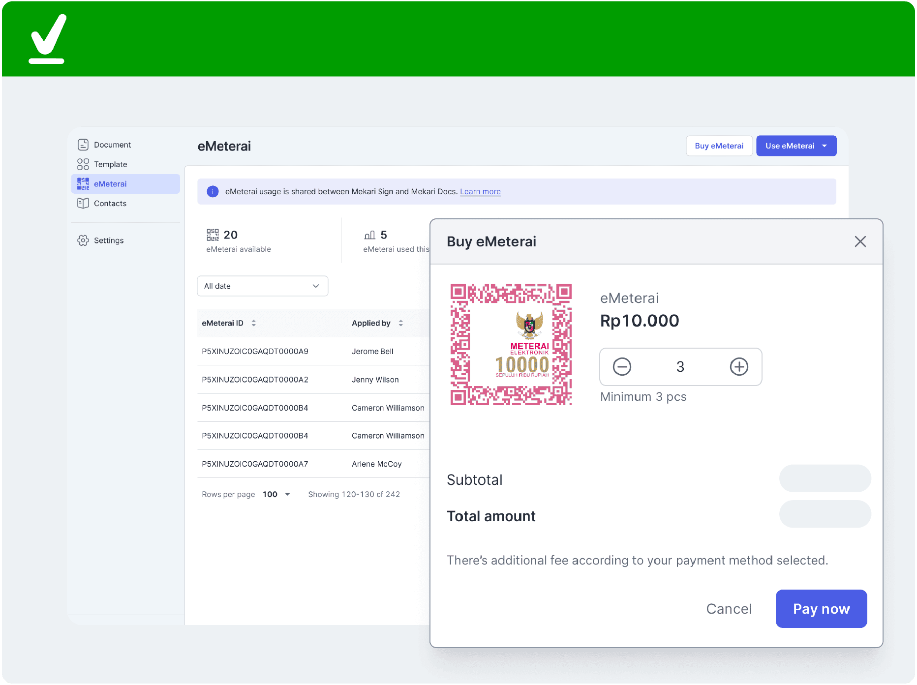 e-Meterai lebih hemat di kantong