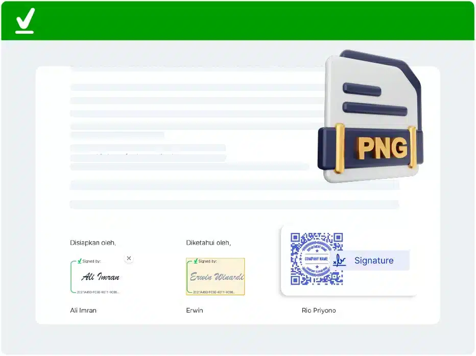 PNG signature on Mekari Sign