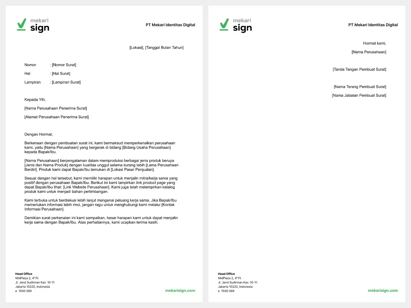 surat perkenalan korespondensi