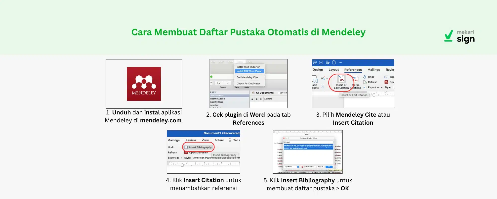 Daftar Pustaka di Mendeley