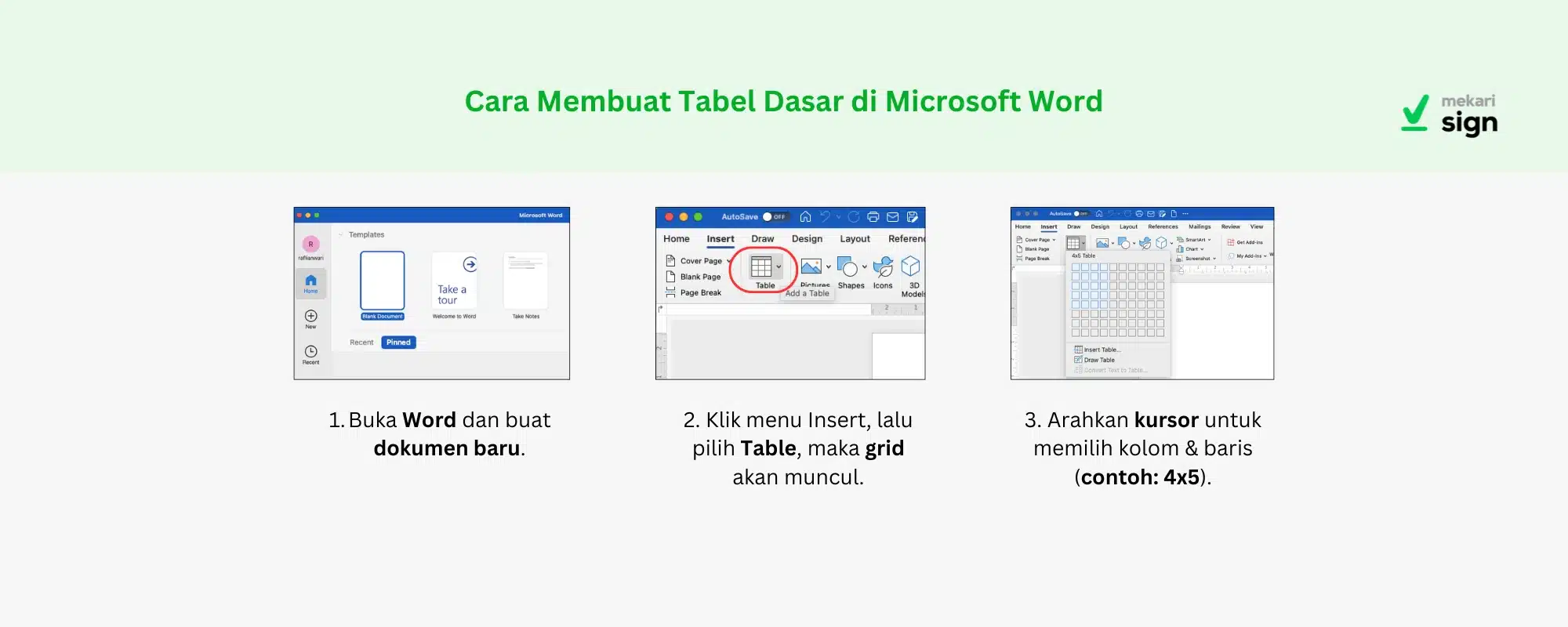 Cara Membuat Tabel Dasar di Microsoft Word