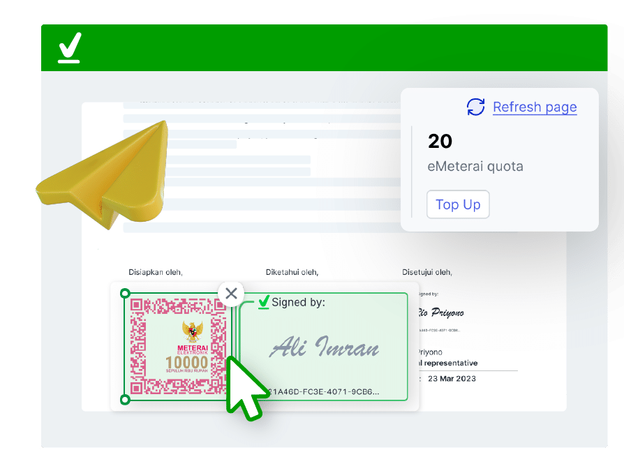 cara membubuhkan e-meterai di dokumen yang benar