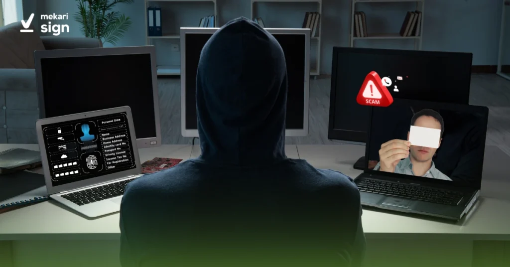 identity theft adalah tindakan pencurian identitas seseorang (data pribadi) untuk mendapat keuntungan finansial dari pihak lain. contoh identity theft adalah pembajakan akun, pesan scam dari bank atau kurir, dan pencurian identitas medis